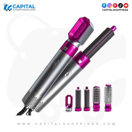 5 in 1 Hair Styler multi-function Professional Styling Tool hair dryer, hair curler, hot air comb, hair straightener