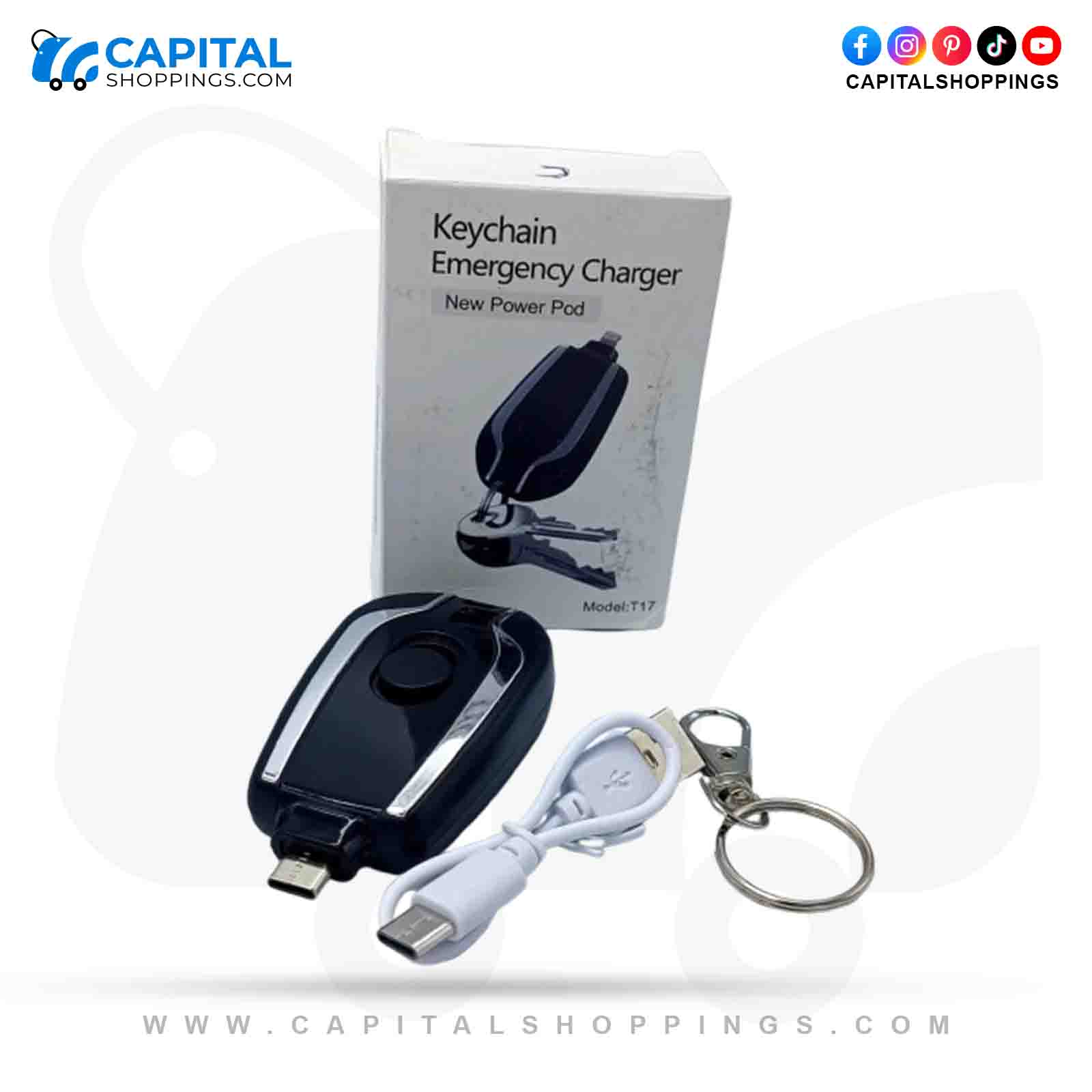 Emergency Portable Key Chain Charger