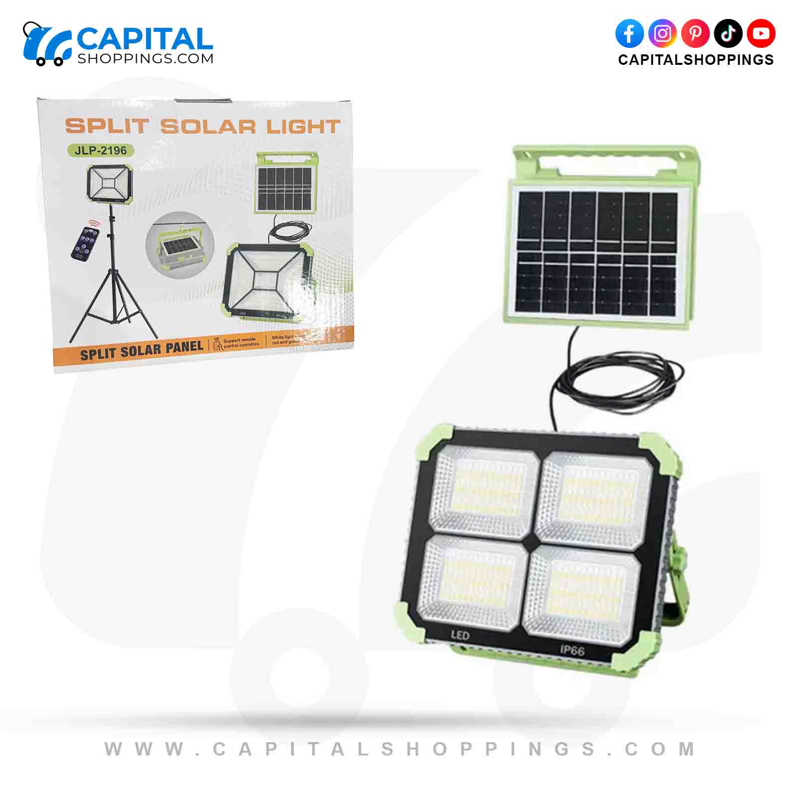 GENERIC LED Solar Construction Spotlight Solar Light Set (Wall Mount Pack of 1) JLP-2195 split solar LED light outdoor wall lamp for garden and security lighting
