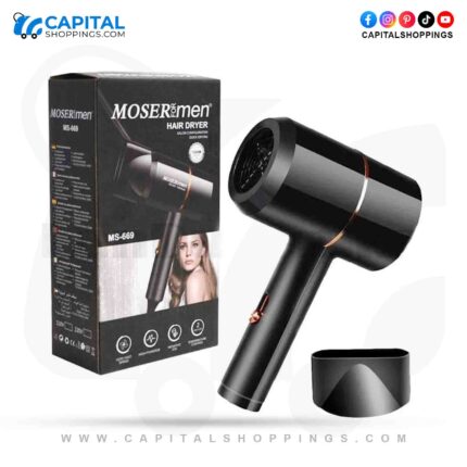 Mosermen Ms-669 1200 watt Hair Dryer For Men and Women Hot and Cold wind with 2 speed settings 2 temperature set