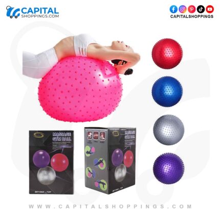 Massage Function Yoga Pilates Ball Spiked Aerobic Gymnastics Ball 75 cm Durable Yoga Gymnastics Ball